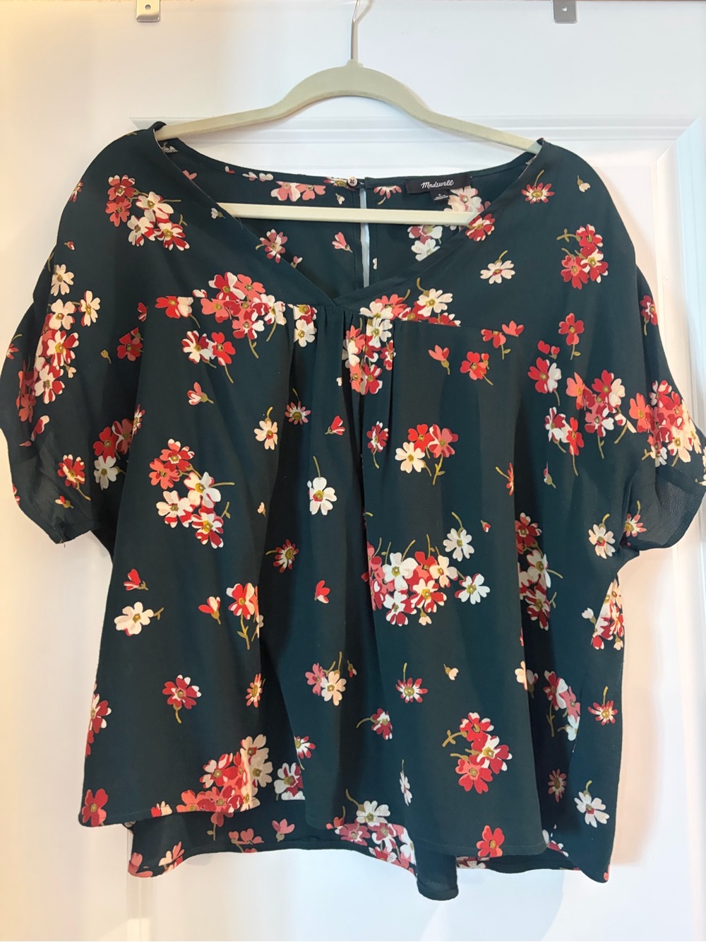 Madewell Rhyme Top in Spruce Blooms
